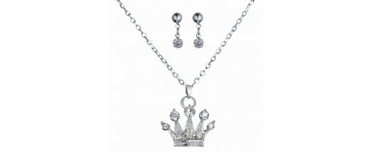 Луксозен комплект Корона  с австрийски кристали снимка #0