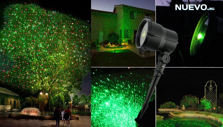 Движещ се градински водоустойчив лазер за невероятни празнични светлини снимка #1
