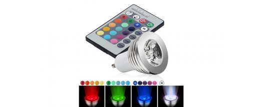 Цветна LED лампа с дистанционно управление снимка #0