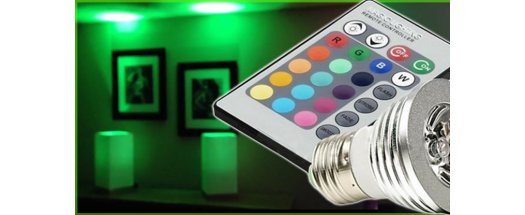 Цветна LED лампа с дистанционно управление снимка #1