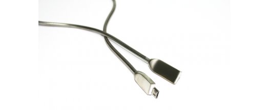 Високоскоростен USB Кабел 2.0 A - Micro USB B, изцяло метален снимка #1