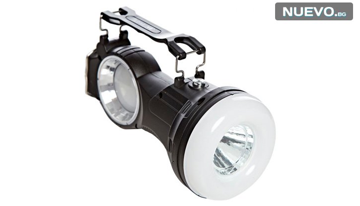 Соларен LED фенер с лампа и акумулаторна батерия снимка #0