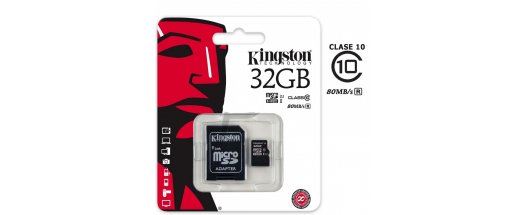 Огромна, бърза и здрава карта памет 32GB CLASS 10 KINGSTON с адаптер за всеки телефон и таблет. Снимай цяла година!!! снимка #1