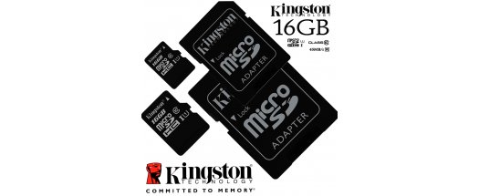 Две големи, бързи и здрави карти памет 16GB CLASS 10 KINGSTON с адаптер за всеки телефон и таблет. Снимай цяла година!!! снимка #1