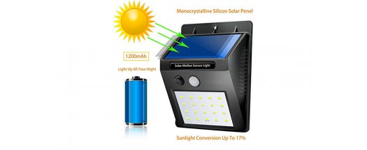 Соларна LED лампа с датчик за движение снимка #2