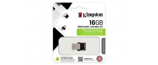 USB памет 16/32/64GB Kingston DT MicroDuo USB 3.0 + microUSB (Android/OTG) снимка #0