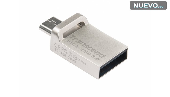 USB памет 16GB Transcend JetFlash 880, USB 3.0/microUSB снимка #3