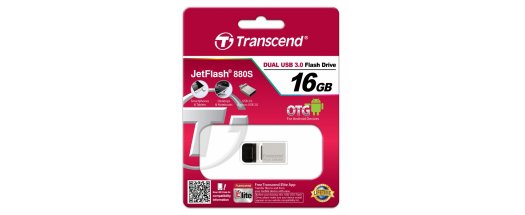 USB памет 16GB Transcend JetFlash 880, USB 3.0/microUSB снимка #2