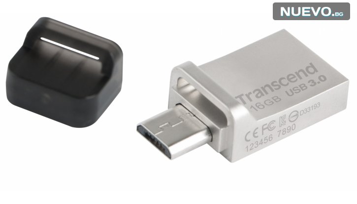 USB памет 16GB Transcend JetFlash 880, USB 3.0/microUSB снимка #0
