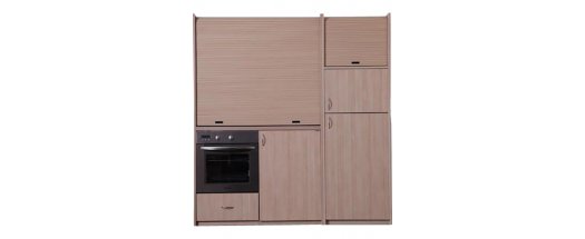 Мини кухня KS 190 -С допълнителни шкафове, голям хладилник и голяма фурна снимка #1