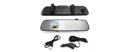 Огледало за автомобил за задно виждане с LCD дисплей и камера снимка #0