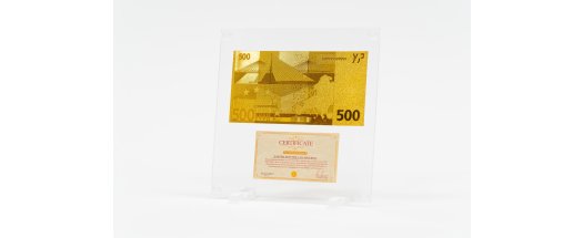 Репродукция 500 евро 24k. злато лимитирана версия снимка #0