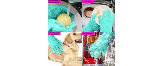 Домакински ръкавици с четка за почистване снимка #5