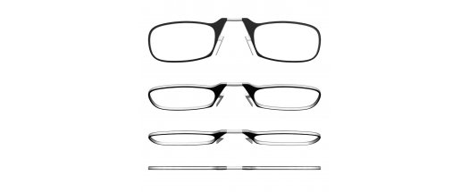 Оригинални очила по модел ThinOptics,  за четене от +1.0 до +2.5 (Черни) снимка #4