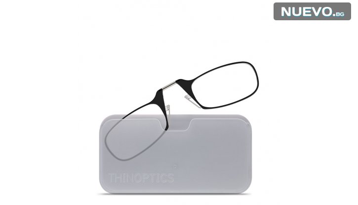 Оригинални очила по модел ThinOptics,  за четене от +1.0 до +2.5 (Черни) снимка #2