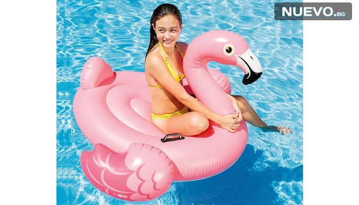 Надуваема играчка Розово фламинго INTEX Flamingo Ride-on снимка #0