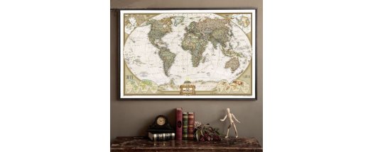 Винтидж постер - Карта на света снимка #0