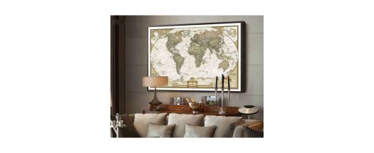Винтидж постер - Карта на света снимка #4