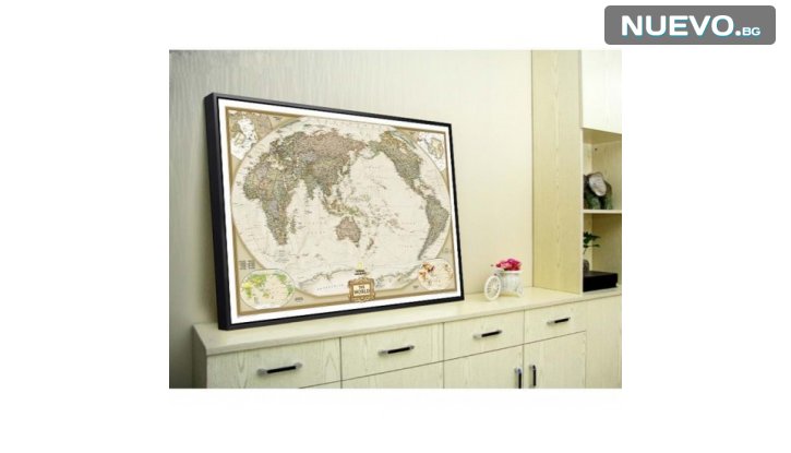 Винтидж постер - Карта на света снимка #3