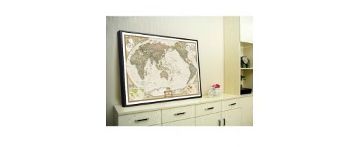 Винтидж постер - Карта на света снимка #3