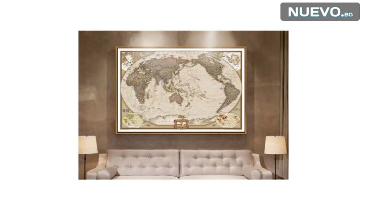 Винтидж постер - Карта на света снимка #5