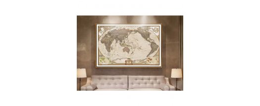 Винтидж постер - Карта на света снимка #5