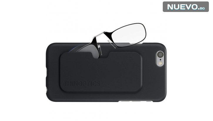 Очила за четене без рамка с калъфче по модел ThinOptics от +1.0 до +2.5 (Черни) снимка #1