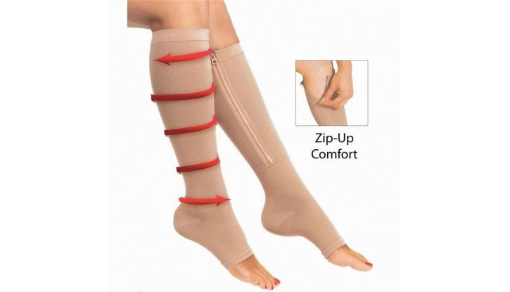 Компресивни чорапи с цип за разширени вени снимка #2