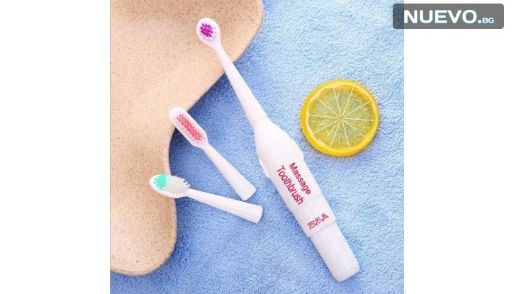 Ултразвукова масажираща четка за зъби с 3 глави е и с ПОДАРЪК от 2 бр. COLGATE паста за зъби снимка #1