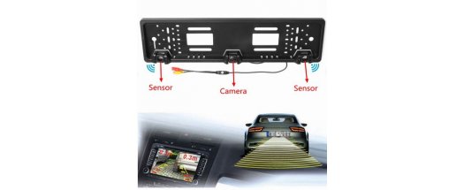 Система за паркиране с Камера за задно виждане  вградени в стойката/рамката за регистрационния номер снимка #0