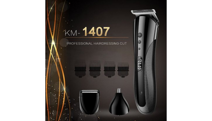 Машинка за бръснене и подстригване 3в1 Kemei KM-1407 снимка #1
