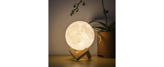 Нощна лампа и аромадифузер  в  3D формата на Луната снимка #3