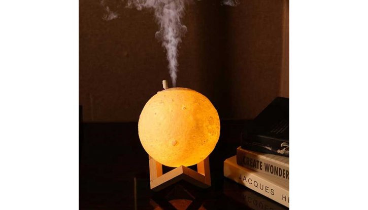 Нощна лампа и аромадифузер  в  3D формата на Луната снимка #2