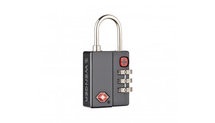 Катинар за багаж с трицифрен код Wenger Dialog Lock TSA, черен снимка #0