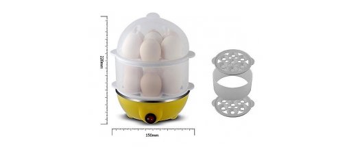 Яйцеварка за 14 броя яйца, машинка перфектно сварени яйца снимка #5