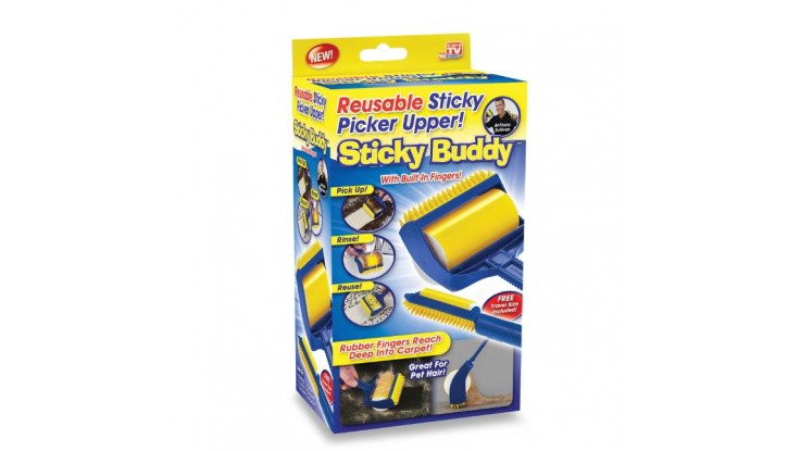 Sticky Buddy ролка за почистване на косми и мъх, многократна употреба снимка #0